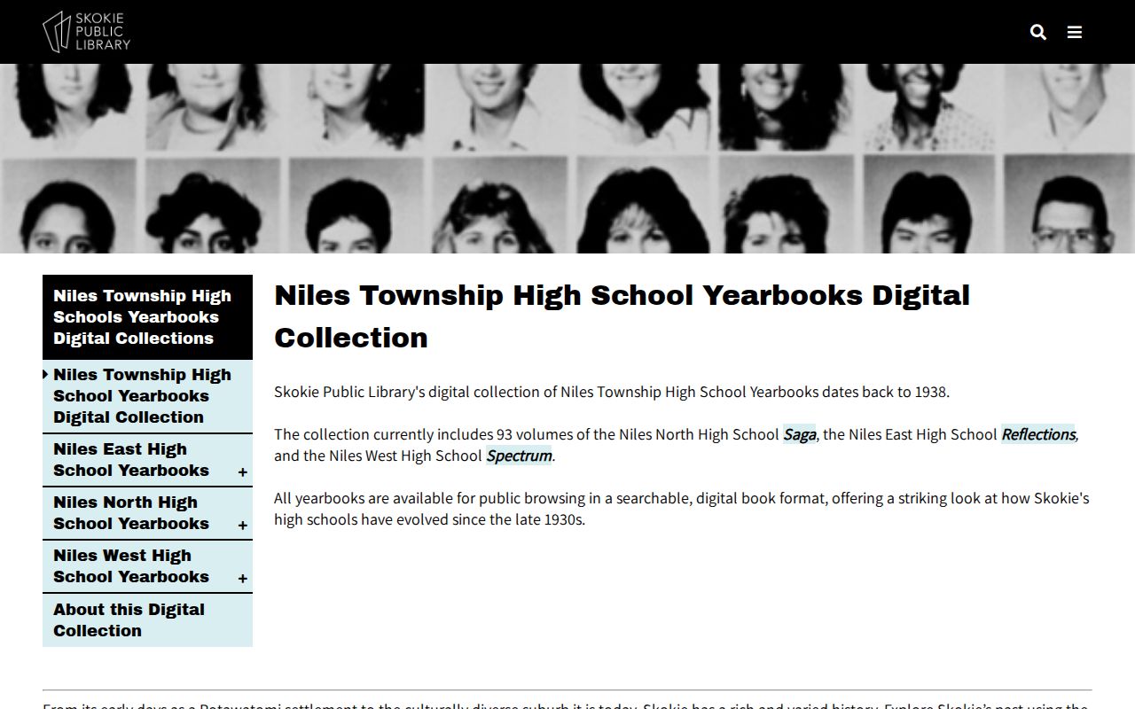 Niles city directory digitized township yearbook collection