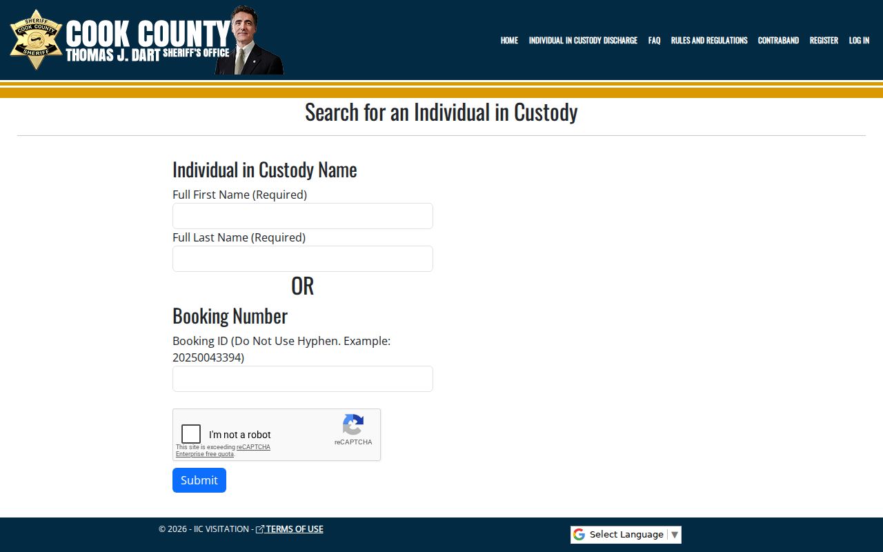 Niles resident lookup Cook County custody search
